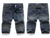 jeans balmain fit hommes shorts 7020 blue